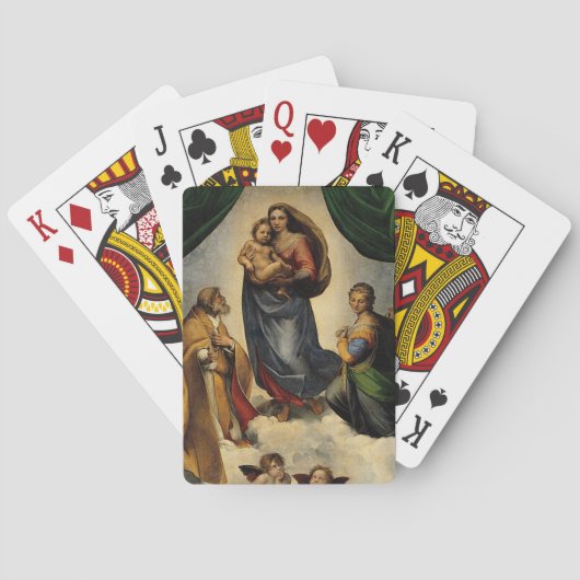 Jeu De Cartes Classique de Raphael "Vierge Sixtine" (vers 1513) (dos)