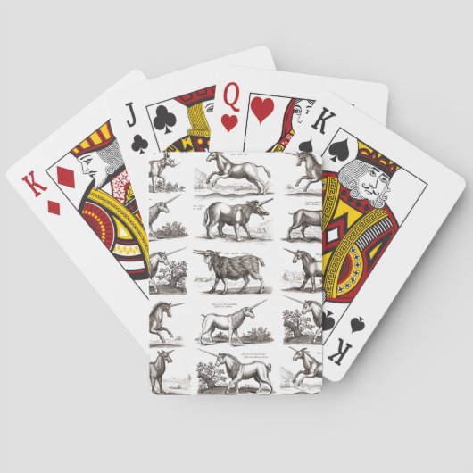 Jeu De Cartes Classique Unicorne Antique Mythique Magie Créature (dos)
