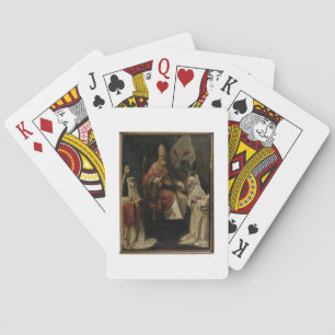 Jeu De Cartes Clément VIII bénissant les soeurs carmélites (huil