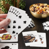 Jeu De Cartes Clés de table de piano en bois Brown nom monogramm (In Situ)