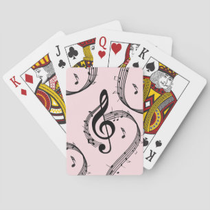 Jeu De Cartes Climacic G Clef Music Rose