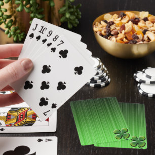 Jeu De Cartes Clocher vert à quatre feuilles