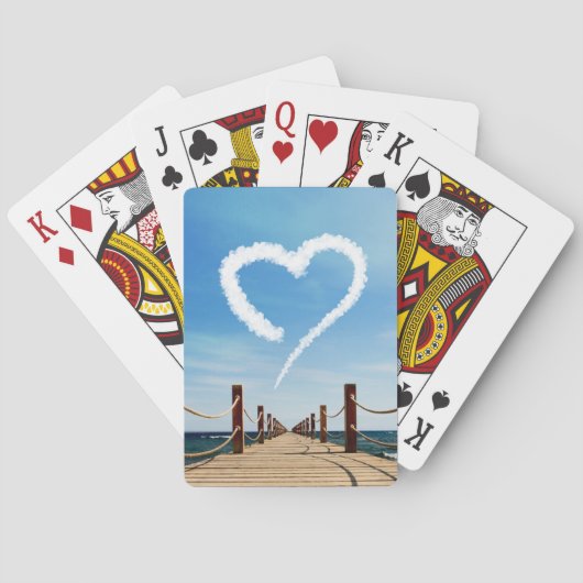 Jeu De Cartes Cloud en forme de coeur sans fin (dos)
