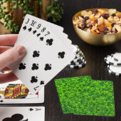 Jeu De Cartes Clovers vert luxuriant avec gouttes d'eau (In Situ)