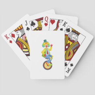 Jeu De Cartes Clown Coloré Convivial Avec Éperon Arc-En-Ciel À C