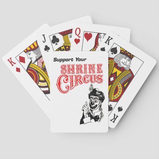 Jeu De Cartes Clown de cirque de tombeau (dos)