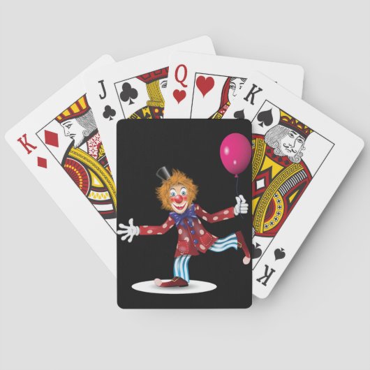 Jeu De Cartes Clown with A Balloon Playing Cards (dos)