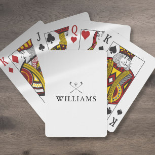 Jeu De Cartes Clubs de golf personnalisés avec nom moderne