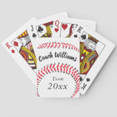 Jeu De Cartes Coach de baseball Ajouter nom, équipe et année (dos)