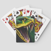 Jeu De Cartes Cobra serpent avec écailles vertes et jaunes vibra (dos)