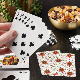 Jeu De Cartes Coccinelle de Noël Rouge Blanc Vert