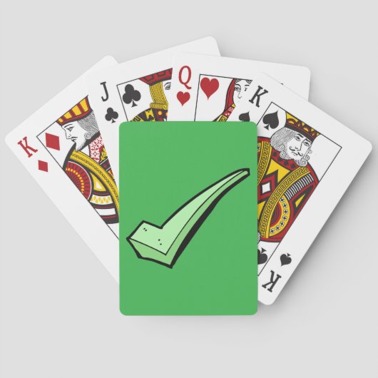 Jeu De Cartes Coche Verte Symbole de Validation (dos)