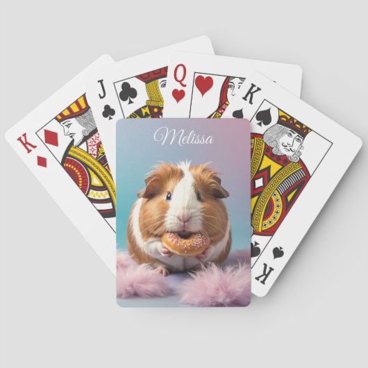 Jeu De Cartes Cochon De Guinée Mignonne Avec Gradient Pastel De  (dos)