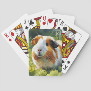 Jeu De Cartes Cochon d'Inde Aquarelle Animal de Compagnie Mignon