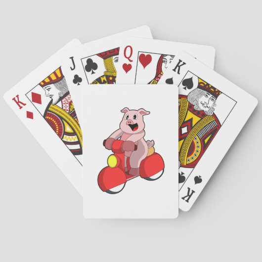 Jeu De Cartes Cochon en vélo avec Scooter (dos)