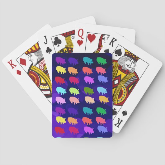 Jeu De Cartes Cochons arc-en-ciel (dos)