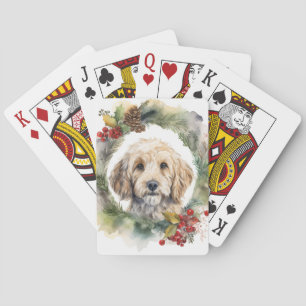 Jeu De Cartes Cockapoo Christmas Wreath Festive Pup
