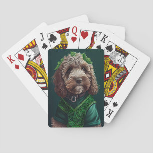 Jeu De Cartes Cockapoo Dog en robe de fête St. Patrick
