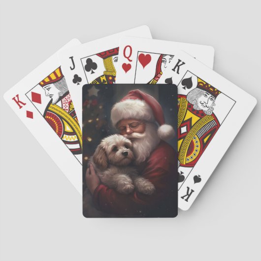 Jeu De Cartes Cockapou avec Noël Festif du Père Noël (dos)