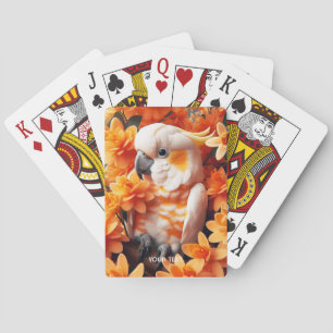Jeu De Cartes Cockatoo Imaginaire blanc orange mignon
