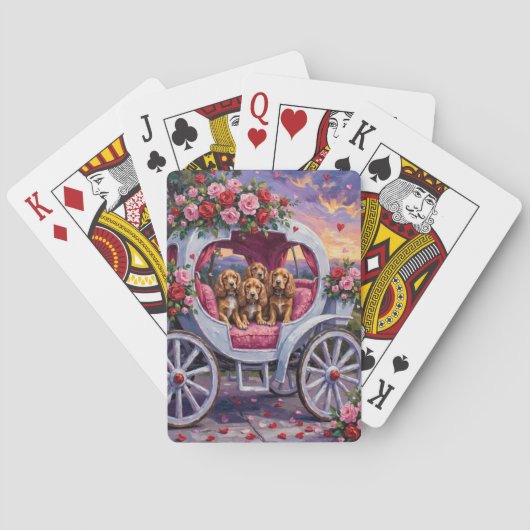 Jeu De Cartes Cocker Spaniel Dog Valentine's Day  (dos)