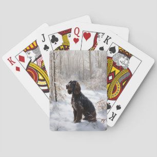 Jeu De Cartes Cocker Spaniel Laisser Neige Noël