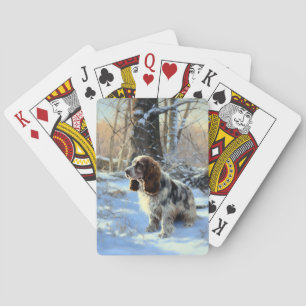 Jeu De Cartes Cocker Spaniel Laisser Neige Noël