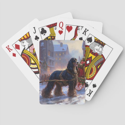 Jeu De Cartes Cocker Spaniel Saison de Noël Fêtes (dos)
