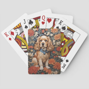 Jeu De Cartes Cocker Spaniel William Morris Inspiré Floral