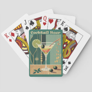 Jeu De Cartes Cocktail de l'heure Moderne du milieu du siècle Ma
