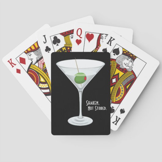Jeu De Cartes Cocktail de Vodka Martini Shaken Pas Stirred (dos)