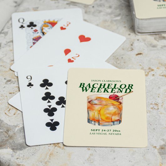 Jeu De Cartes Cocktail Old Fashioned Week-end de célibataire
