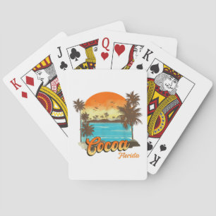 Jeu De Cartes Cocoa Florida Beach Vacances été Palm Sunset