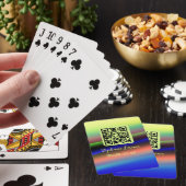Jeu De Cartes Code QR bleu jaune ajouter nom profession titre im (In Situ)