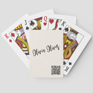 Jeu De Cartes Code QR de la marque commerciale moderne en écritu