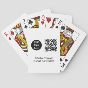 Jeu De Cartes Code QR du site Web du logo de l'entreprise White