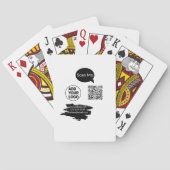 Jeu De Cartes Code QR minimal simple ajouter logo scanner code n (dos)