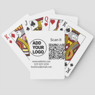 Jeu De Cartes Code QR minimal simple ajouter un logo scanner nom