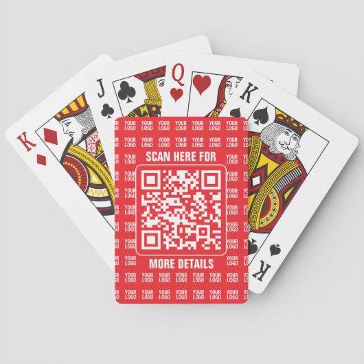 Jeu De Cartes Code QR promotionnel (modifiable) avec Motif Logo (dos)