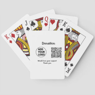 Jeu De Cartes Code QR simple minimal ajouter logo texte médias s