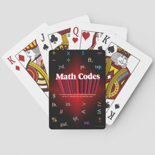 Jeu De Cartes Codes mathématiques Lecture de cartes (dos)
