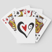 Jeu De Cartes Coeur Abstrait rouge et noir Romantique moderne (dos)