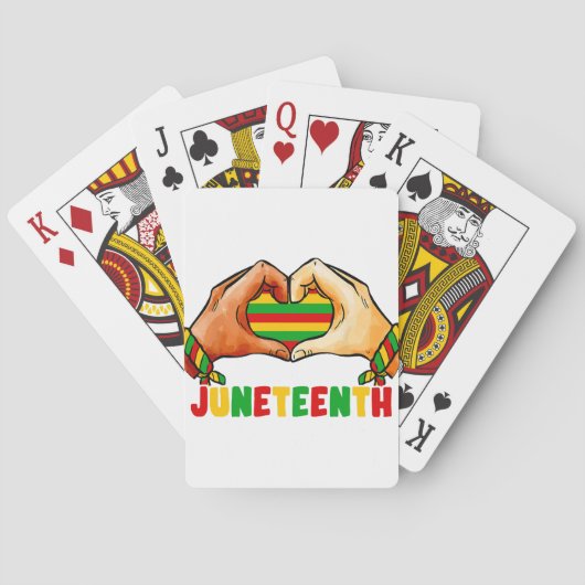 Jeu De Cartes Cœur de Juneteenth (dos)