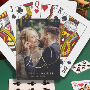 Jeu De Cartes Cœur de script d'amour de photo personnalisée