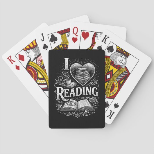 Jeu De Cartes Cœur d'un amoureux des livres (dos)