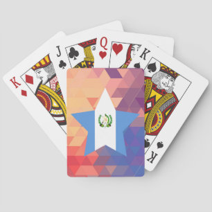 Jeu De Cartes Coeur élégant de drapeau du Guatemala
