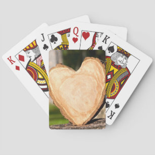 Jeu De Cartes coeur en bois