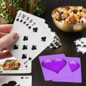 Jeu De Cartes Coeur en verre pourpre personnalisable (In Situ)