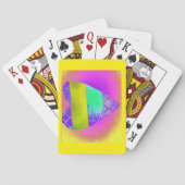 Jeu De Cartes Cœur jaune psychédélique (dos)
