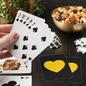 Jeu De Cartes Coeur or jaune sur noir (In Situ)